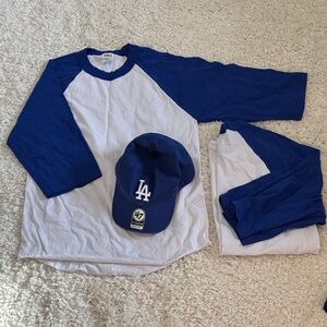(2) NWOT White and Royal Blue Baseball Raglan Tees